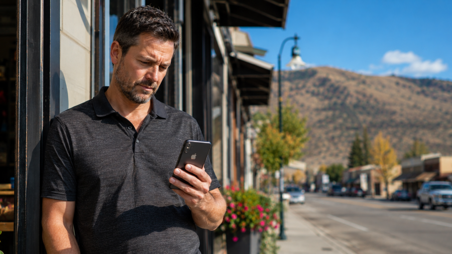 Vernon BC small business owner checking why their business isn't showing up on Google